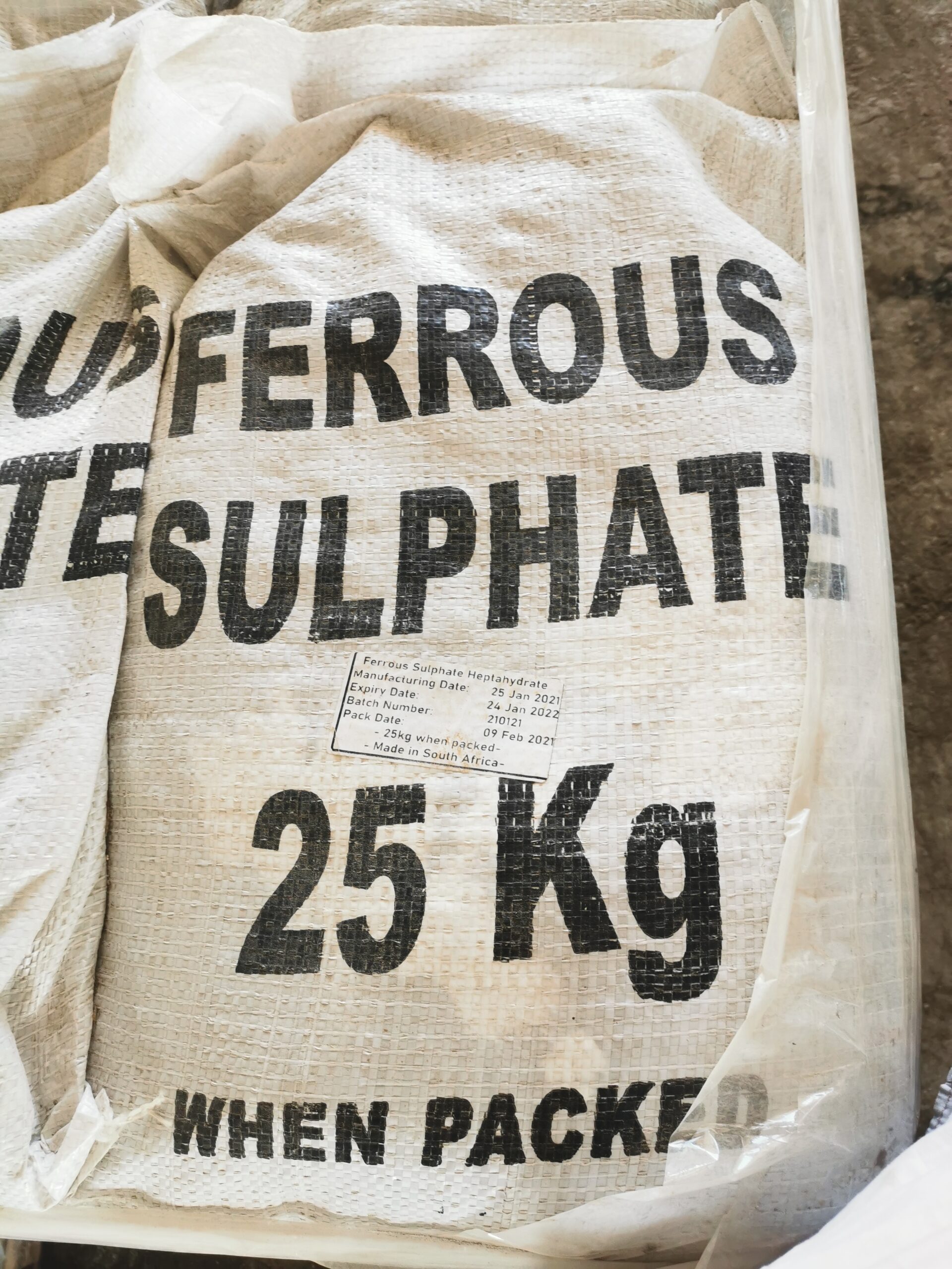 Ferrous Sulphate blue green crystals for industrial use